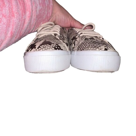 Superga‎ 2790 Synthsnake Platform Sneaker, Women's Size 9 M, Taupe MSRP $99 - Picture 4 of 10